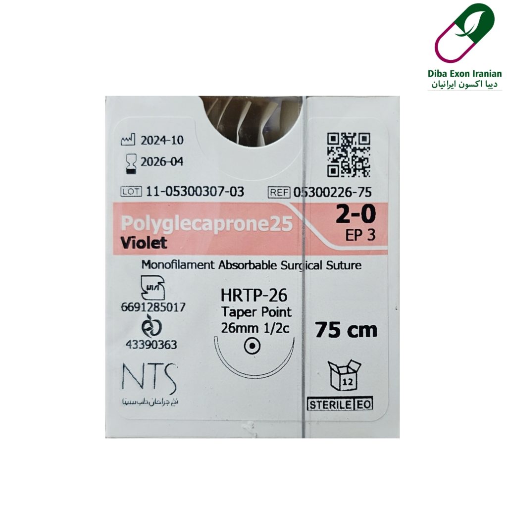 نخ جراحی برند NTS مونوکریل 2.0 راند سوزن 26