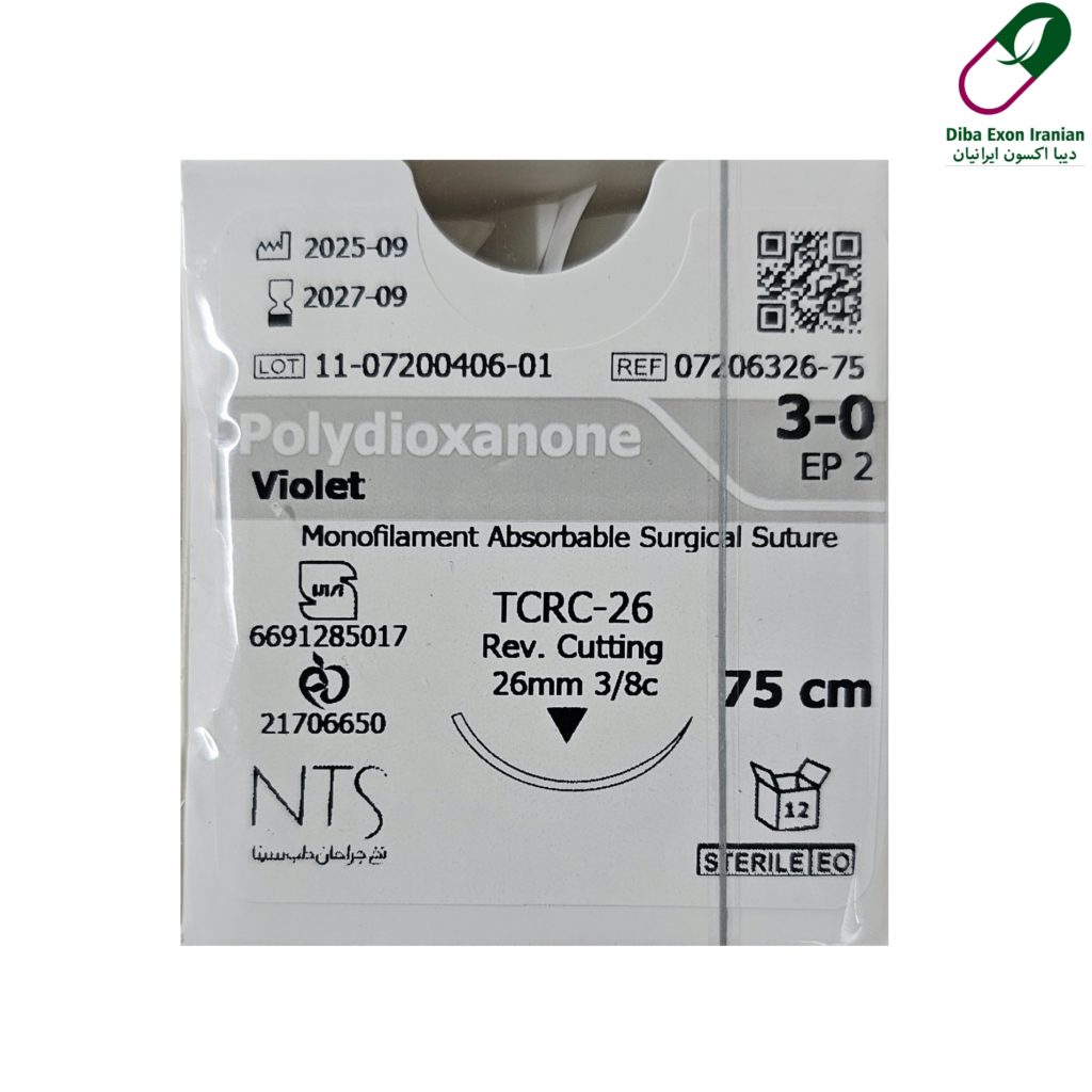 نخ جراحی NTS پی دی اس (PDS) 3.0 کات سوزن 26